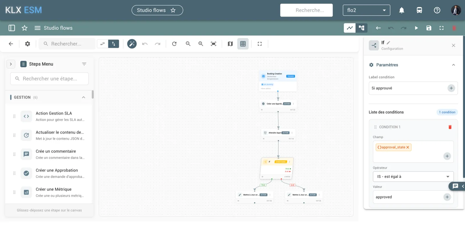 Studio de workflows no-code de Keolux One