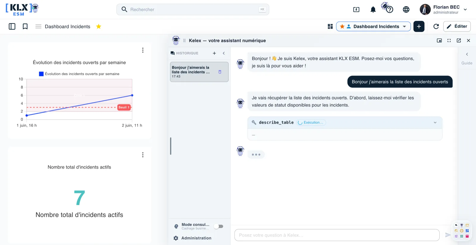 Assistant IA Kelex intégré au portail Keolux One
